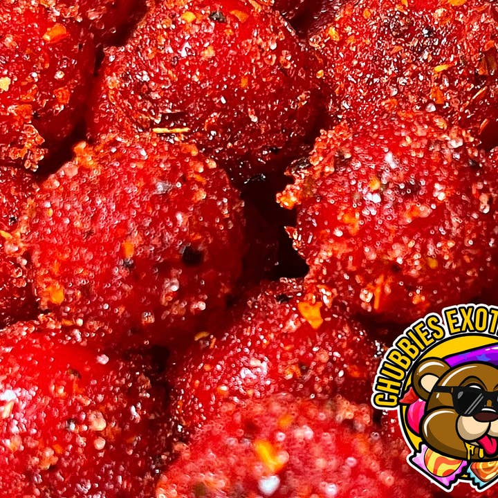 CHUBBIES EXOTIC SNACKS - Wholesale Gummy - Cherry Sours : Dulce Enchilados - Spicy Candy - Chamoy Candy