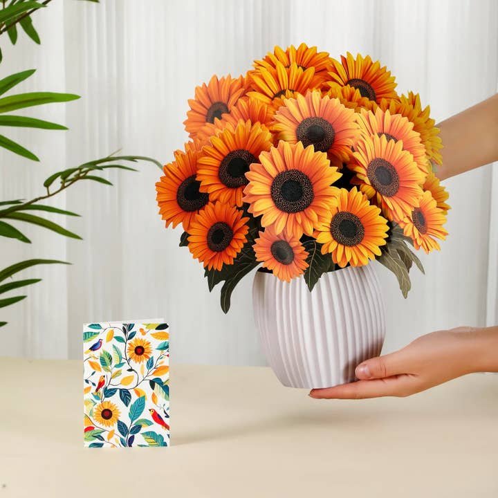PetalPal - Wholesale Everyday Greeting Card - Sunflower Smiles Pop-Up Bouquet