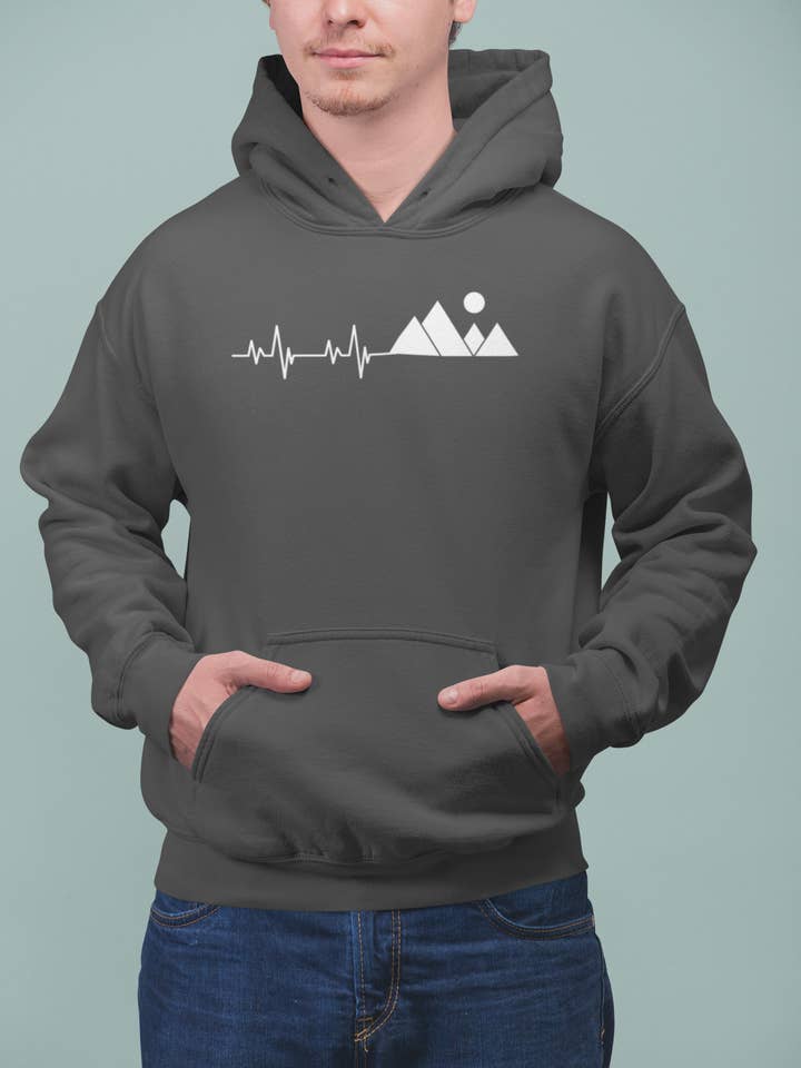 Mountain Pulse Hoodie for wholesale by Wander West Threads
