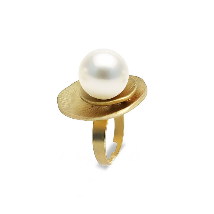 AMORINO SRL - Wholesale Cocktail/Statement Ring - Adjustable Pearl Ring - M14518360B86