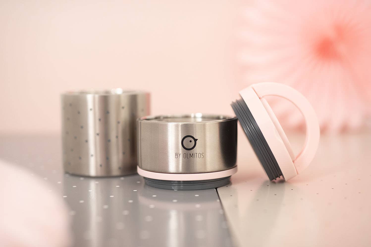 Rosa Thermo solids trianglar matbehållare för baby för wholesale på Faire10