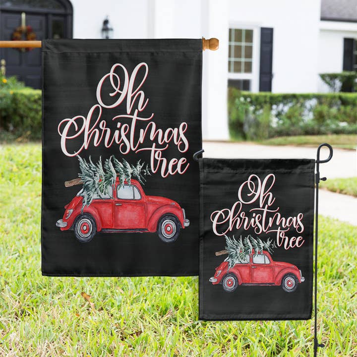 Boutique Monogram - Wholesale Flag - Flags - Holiday Oh VW Bug Tree