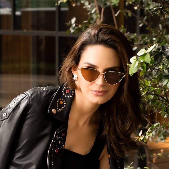 Minue Opticians - Wholesale Sunglasses - Women's - FOSTER GOLD BROWN 25. Sunglasses1