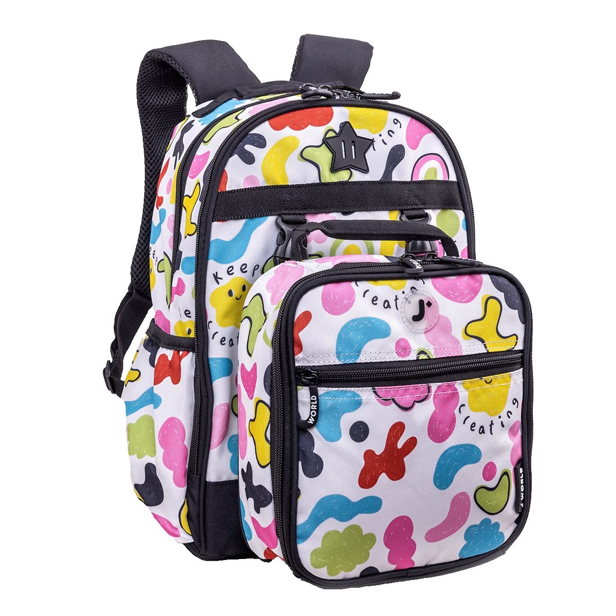 J World - Vente Sac à dos – enfant - J World Duet Sac à dos 16" pour enfants & Ensemble boîte à lunch détachable1