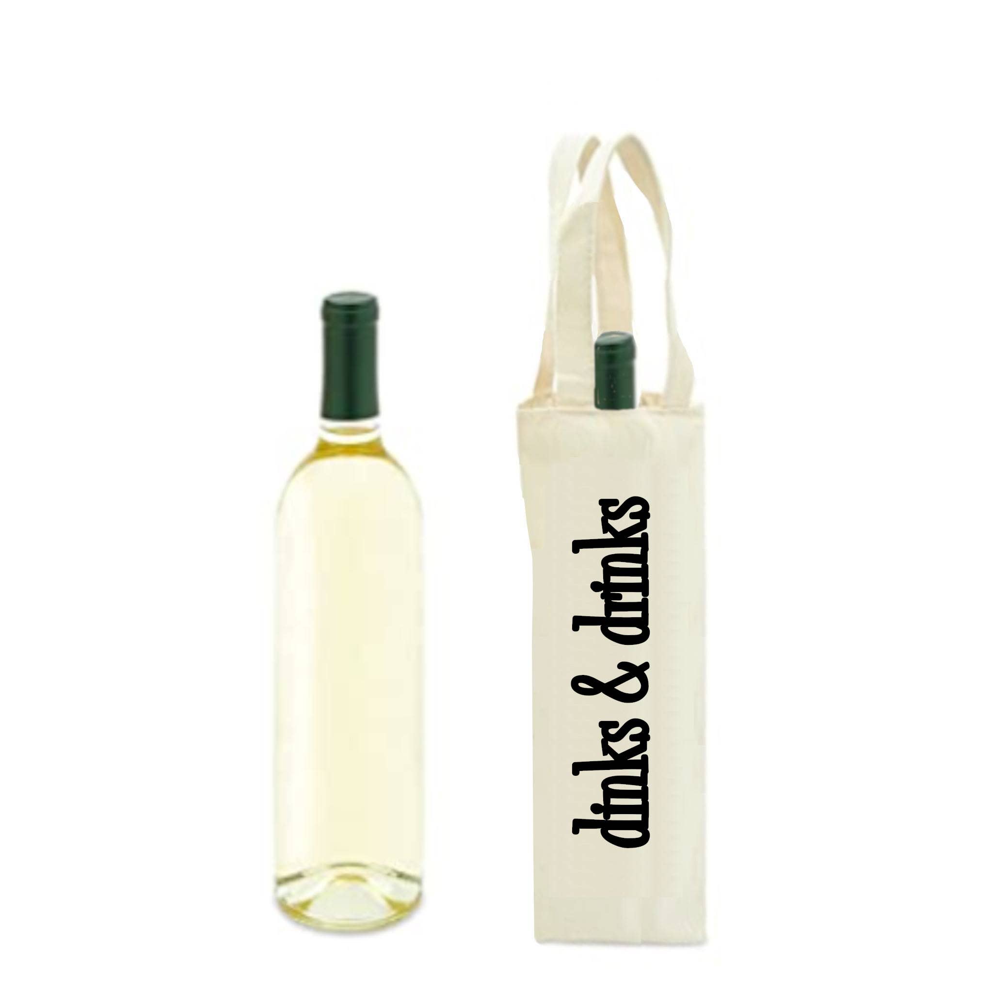 Peachy Pendants - Wholesale Wine Tote - Cotton Wine Tote - Pickleball (Choose Design)1