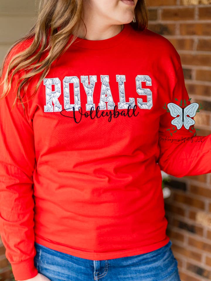 Custom Team Volleyball Embroidered Long Sleeve Shirt for wholesale by McKenzie’s Infinity LLC