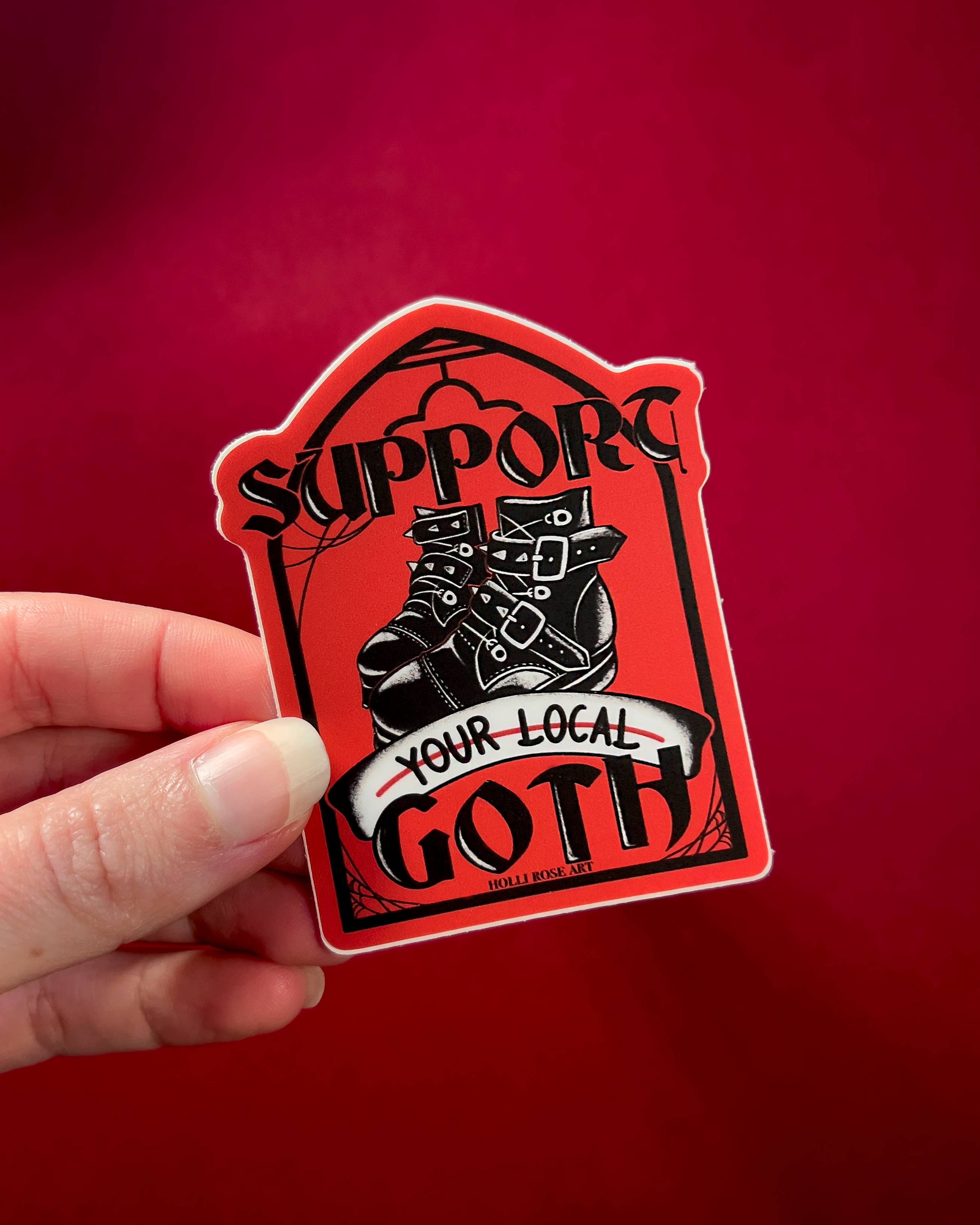 Holli Rose Art - Vente Autocollant - Soutenez votre gothique local autocollant1