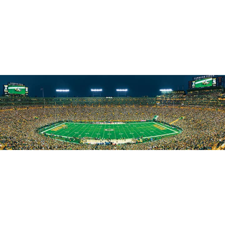 Masterpieces Puzzles - Wholesale Puzzle - Adult - Green Bay Packers - 1000 pc Panoramic Puzzle - Center View1