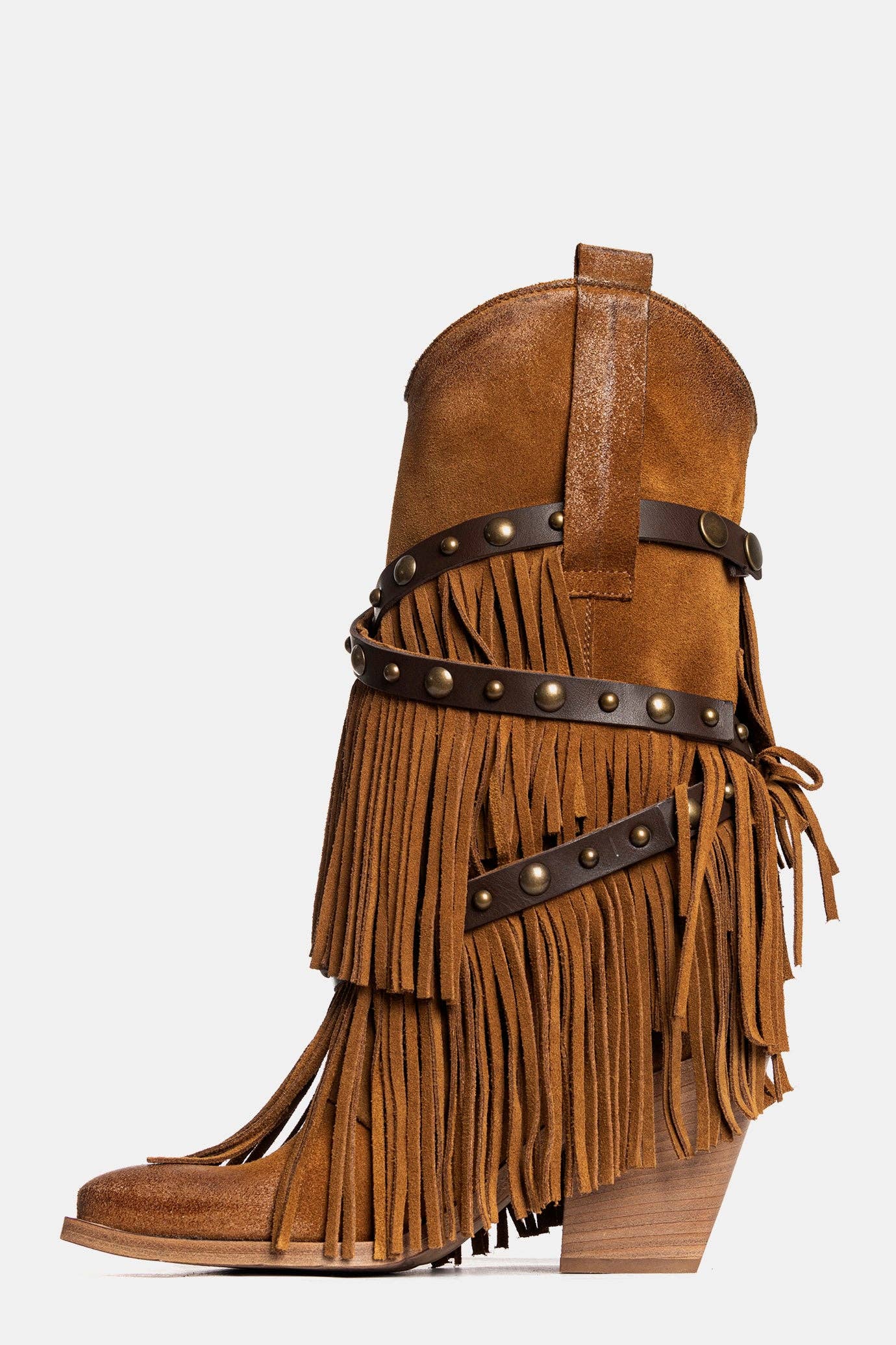 METISSE – Botas - Mulher por atacado – Botas cowboy Texanas de camurça e couro XD21282