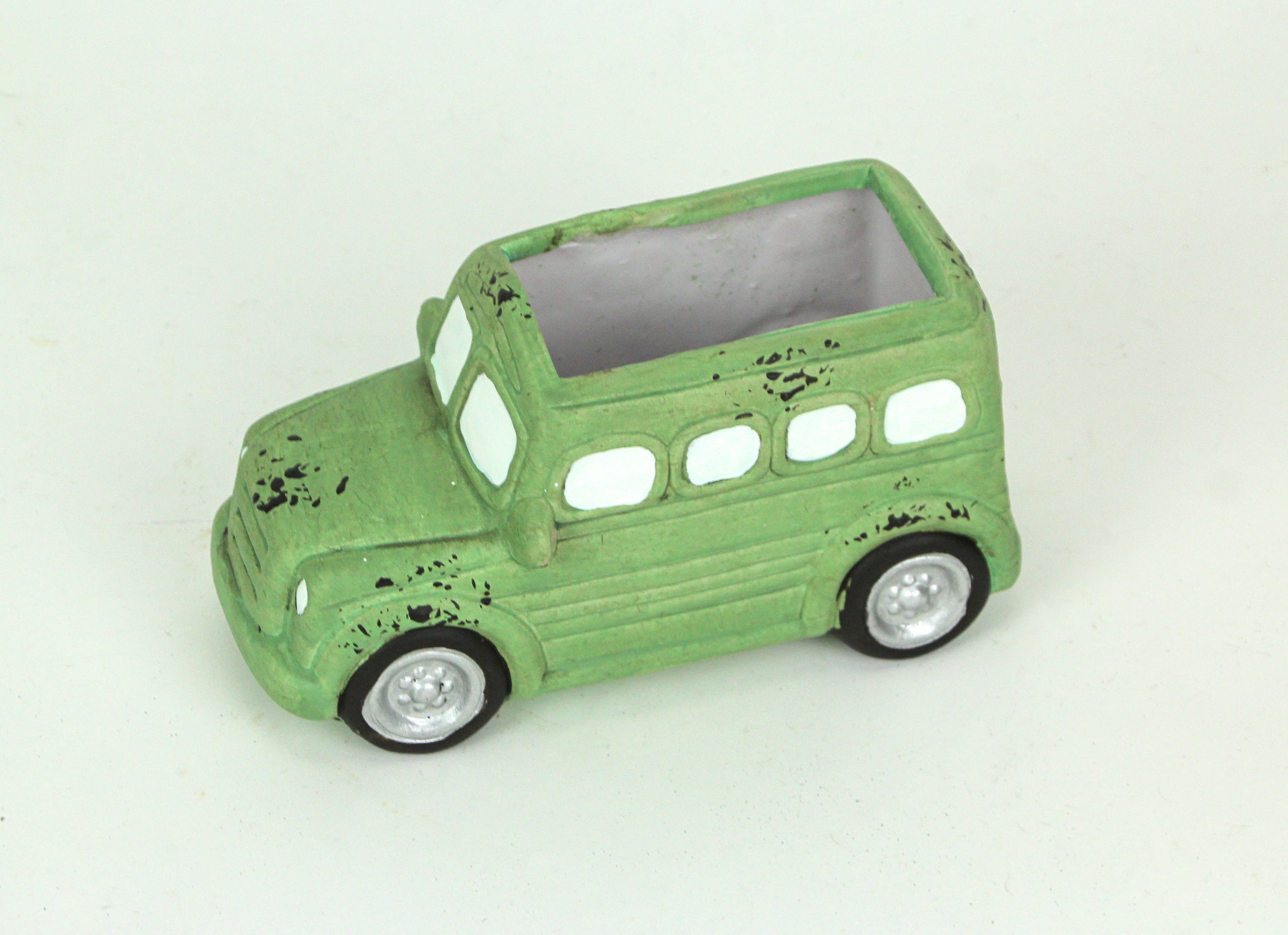 Things2Die4 - Wholesale Plant Pot - Distressed Ceramic Camper Planter For Succulents1