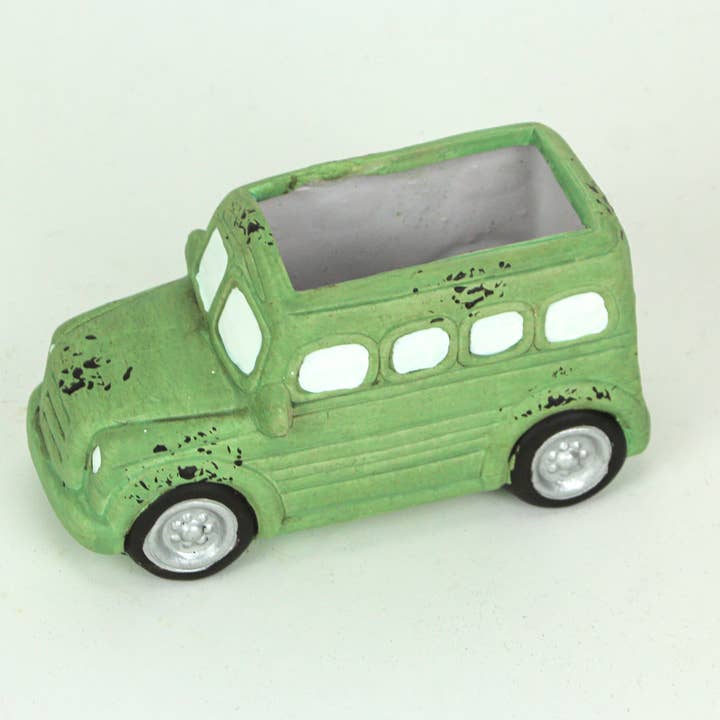 Things2Die4 - Wholesale Plant Pot - Distressed Ceramic Camper Planter For Succulents1