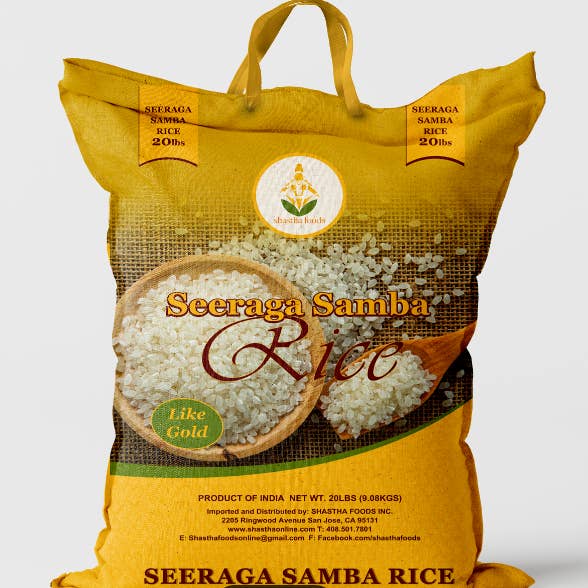 Shastha foods - Wholesale Rice - Shastha Seeraga Samba Rice 20lbs0