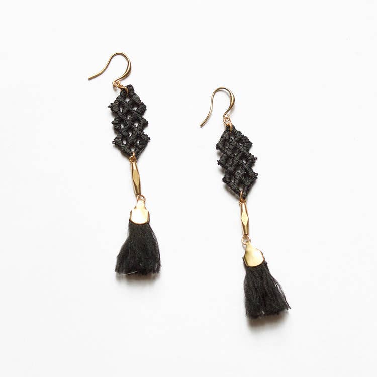 This Ilk - Wholesale Tassel Earrings - Crisscross Earrings0