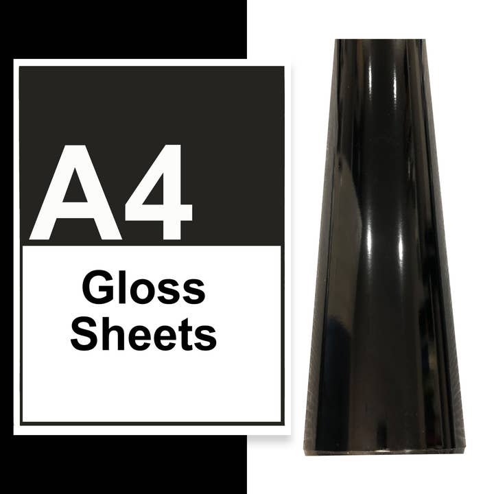 A4 A3 A2 Gloss Vinyl Sheets Black for wholesale by WinsterCreationsâ„¢