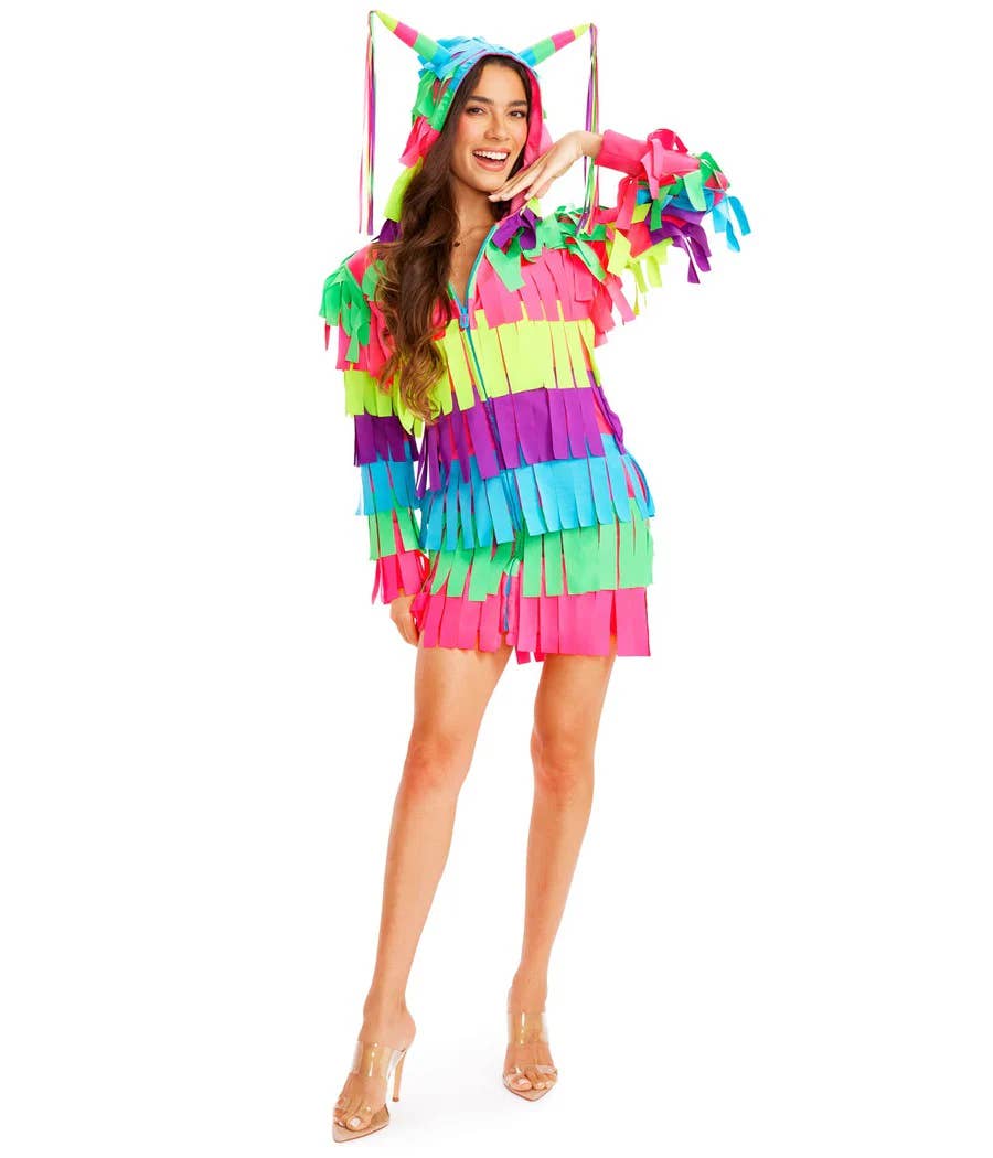 Tipsy Elves - Wholesale Costume - Women's - Piñata Costume Dress - Women's Halloween Hoodie Dress