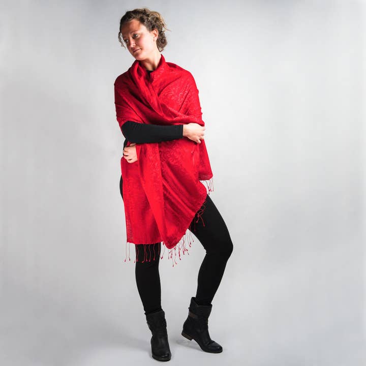 Luxurious Merino Pashmina Shawl for wholesale by Didi Bahini Fair Trade