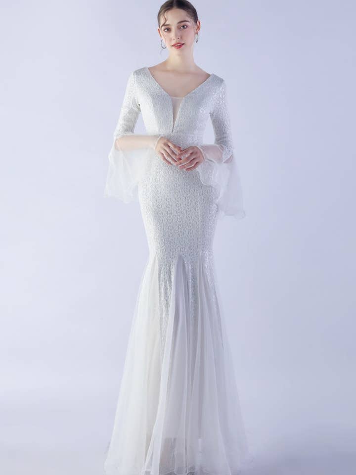 NINEXIS - Wholesale Dress - Women's - CWDMD3627_WAVY MESH BANQUET STAGE SEQUIN DRESS DRESS LONG16