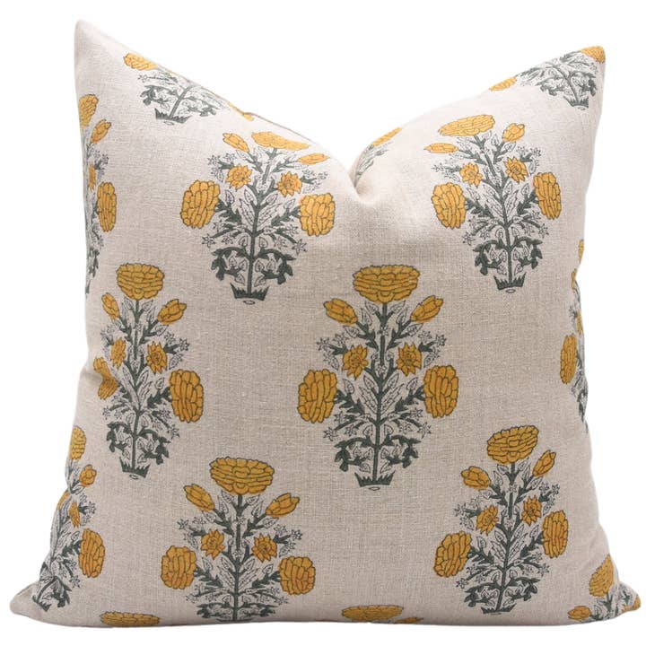 Handgjord kuddfodral i tjockt linne med blocktryck - Swadesh för wholesale av Fabdivine