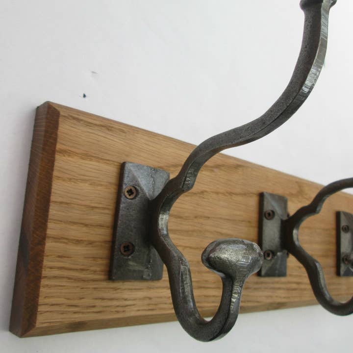 Antique Iron Malvern 4 Hook Coat Rail 48cm for wholesale by IronmongeryWorld