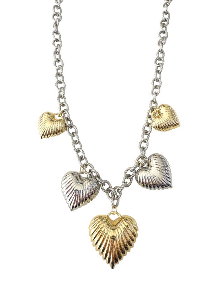 Heart Party Mutli Charm Necklace for wholesale by Gemelli