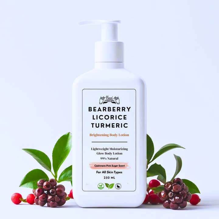 Body Brightening Lotion with Bearberry, Licorice & Turmeric for wholesale by Xclusiv Organics