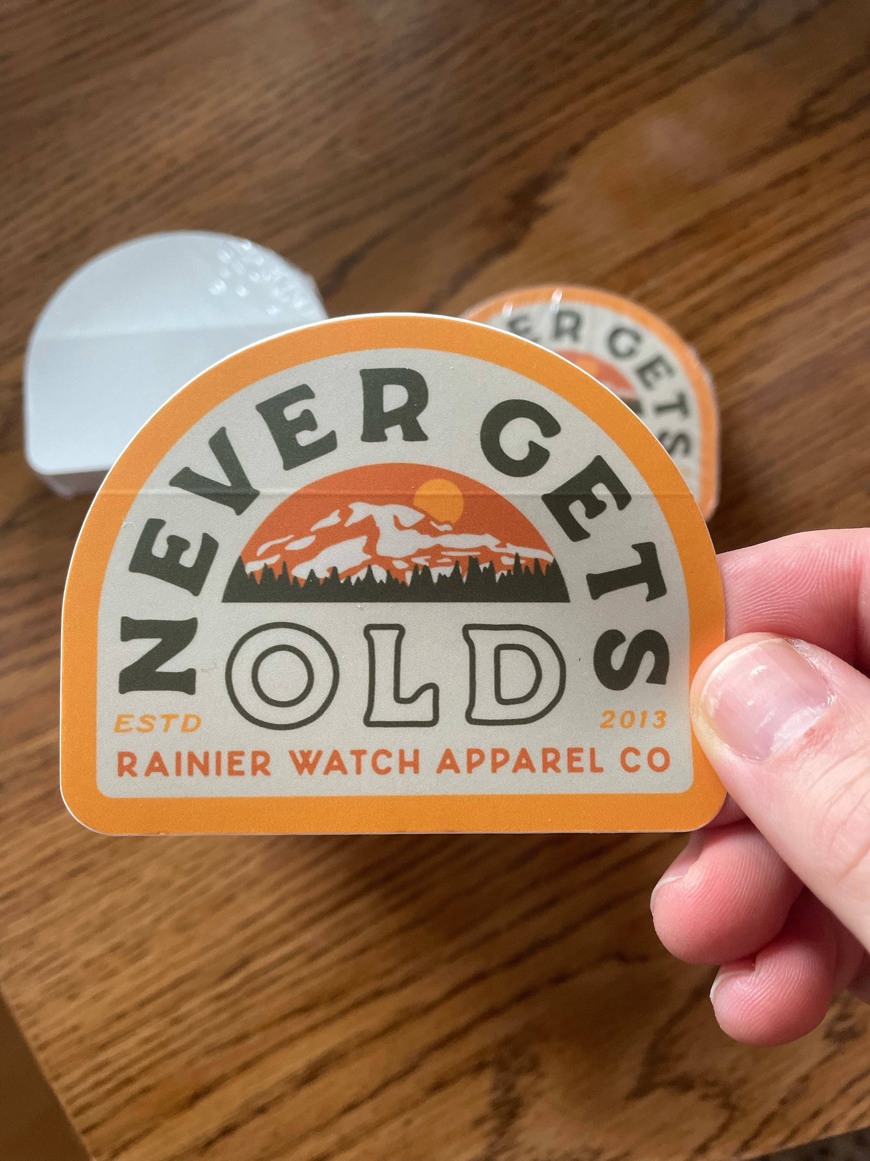 Rainier Watch Supply Co - Wholesale Sticker - Never Gets Old Sticker0