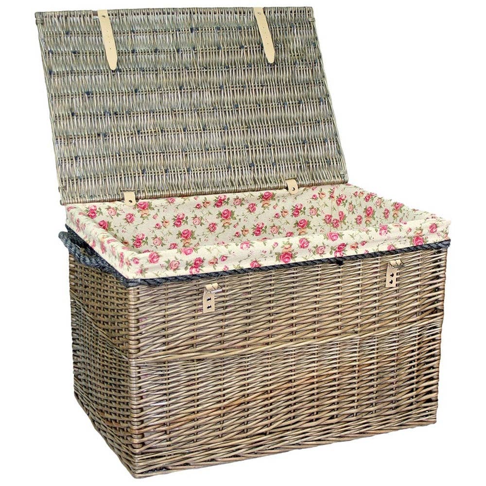 Red Hamper – wholesale Laundry basket – Large Antique Wash Storage Wicker Basket3