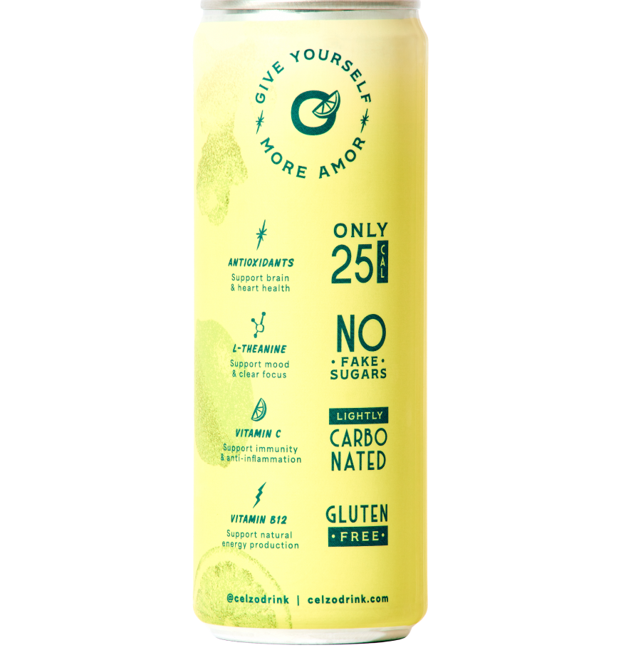Celzo Agua Fresca - Wholesale Sparkling Water - Lemon Ginger Basil - 12oz bubbly agua fresca 1