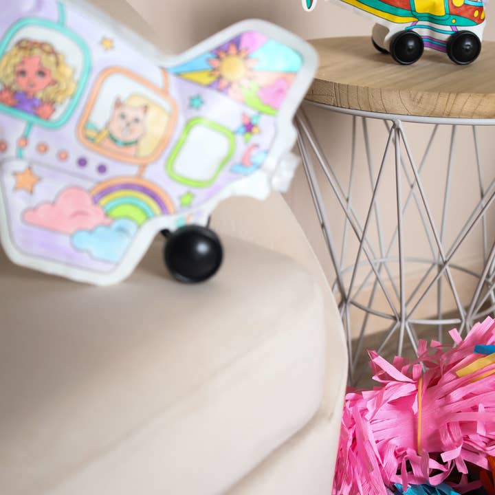 ARA-CREATIVE - Wholesale Coloring Book - Kids & Baby - 2 Color-In Inflatable Pack – Airplane + Helicopter