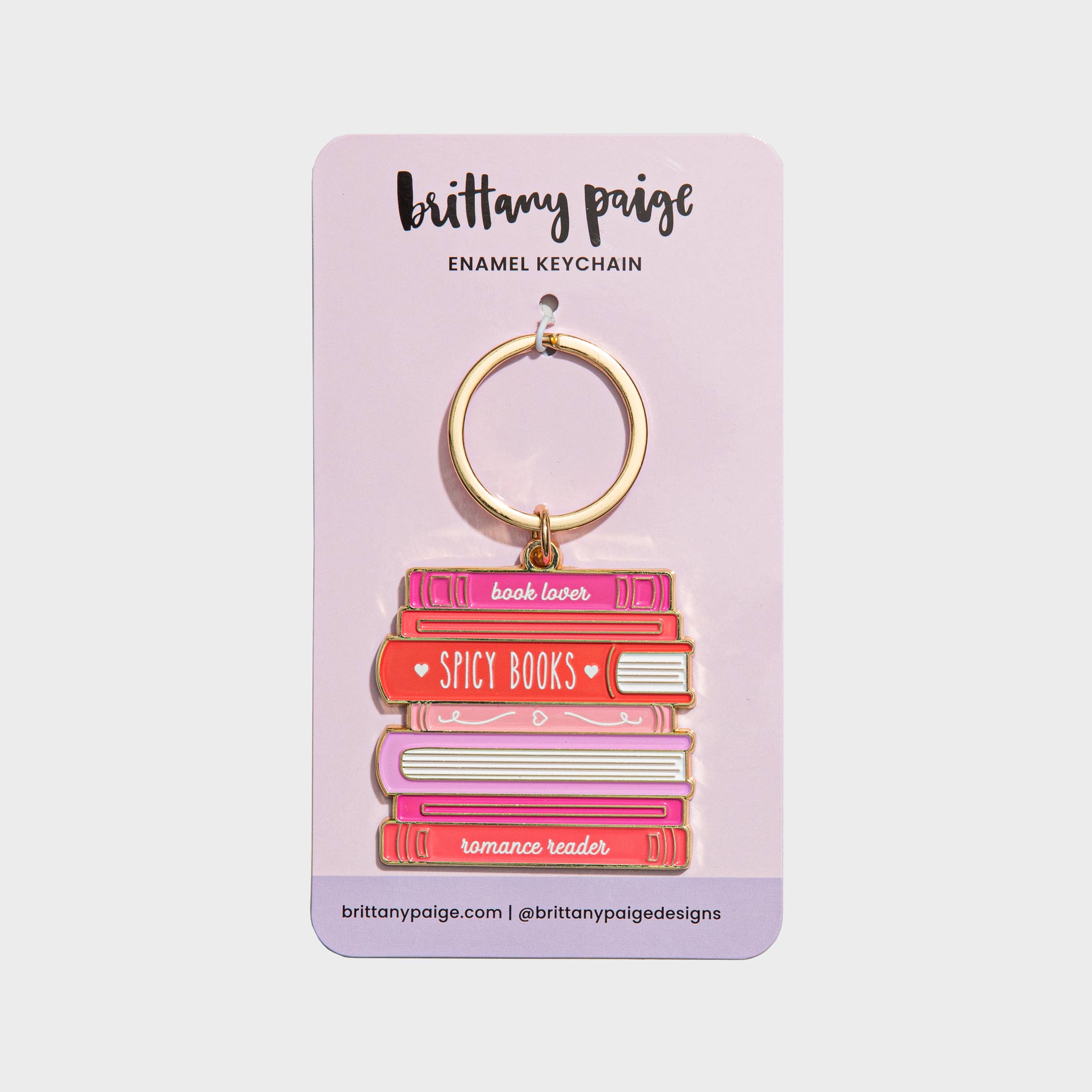 Brittany Paige - Wholesale Keychain - Women's - Spicy Romance Books Enamel Keychain Bag Charm1