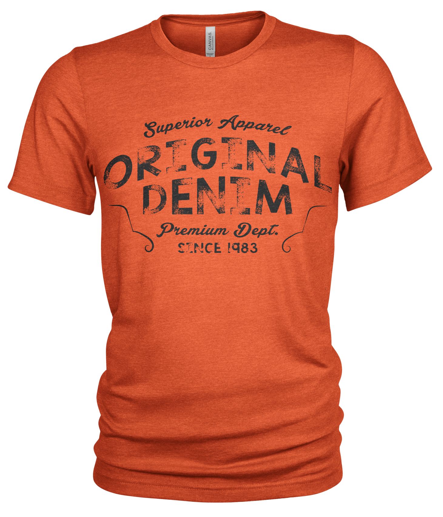 Union Made Raw Denim - Wholesale Screen Printed T-Shirt - Men's - Original Denim 100% Organic Cotton T Shirt for Men1