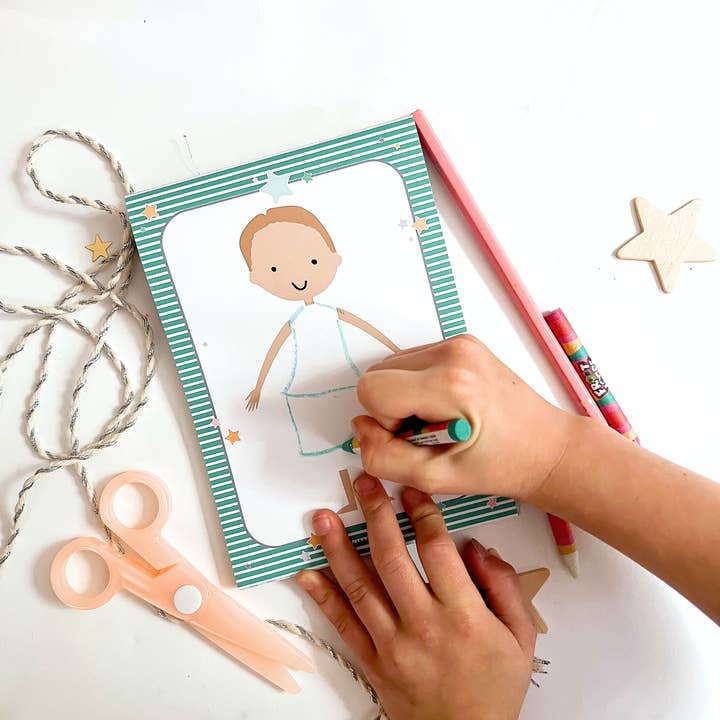 Dress-a-Doll Boy Notepad | Creative Fashion & Pretend Play for wholesale by MagicPlaybook