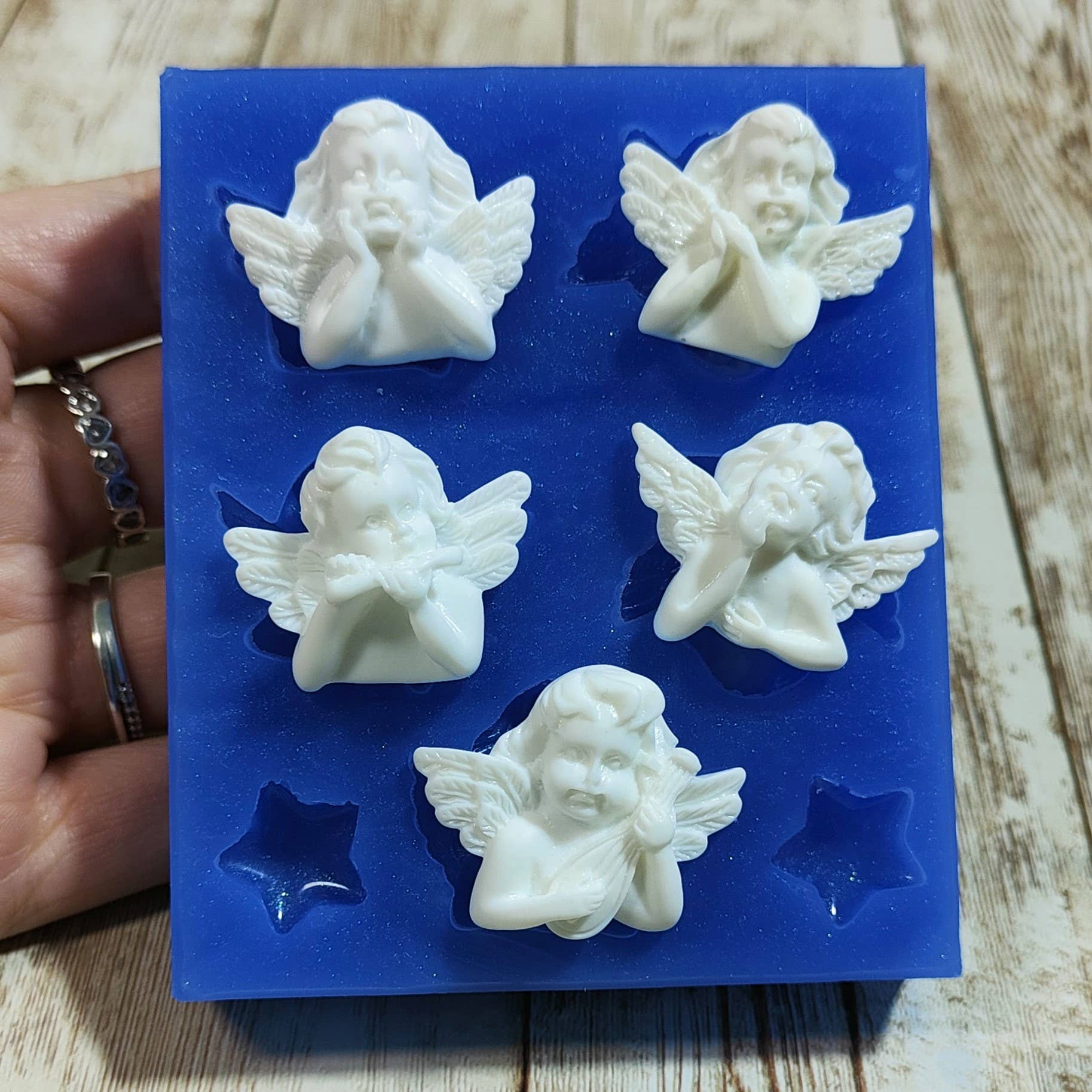 Serena Creazione di Serena Stampone - Vente Kit de bricolage - Moule Angioletti Putti 3cm en silicone pour résine et plâtre1