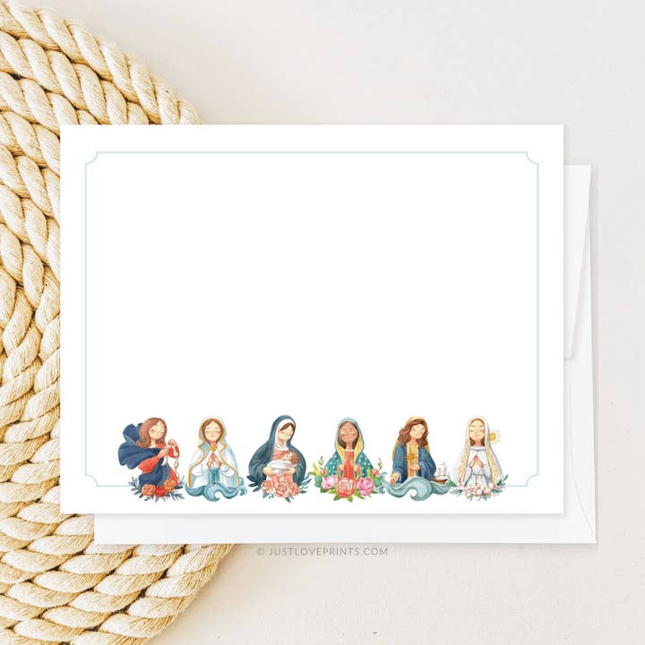 Our Lady Catholic Note Card Pack for wholesale by Just Love Prints - Catholic Stickers & Gifts