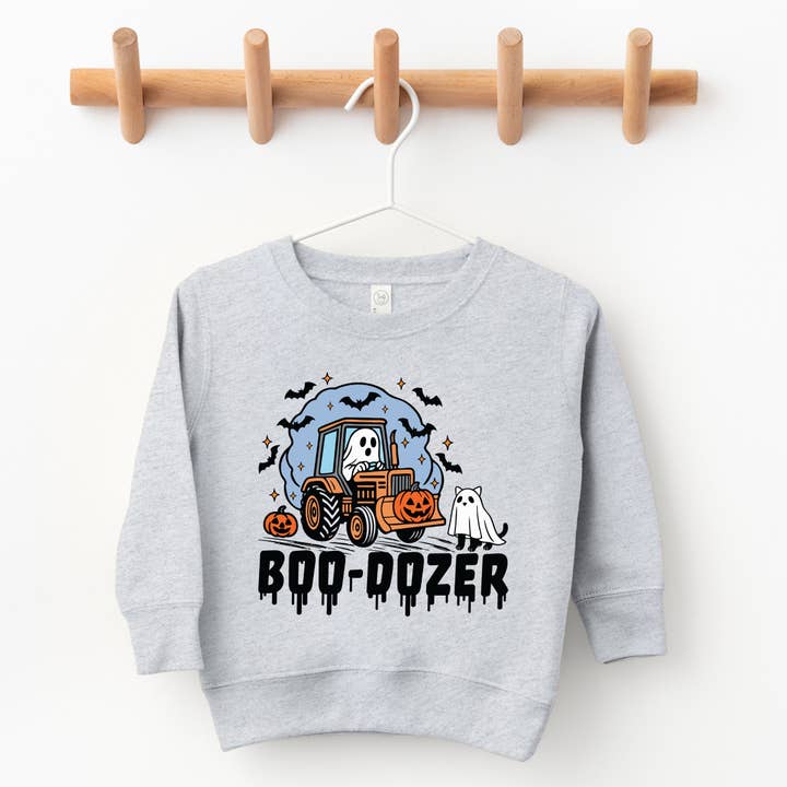 Boo-Dozer Ghost Kids Sweatshirt for wholesale by Olive And Ivory Wholesale