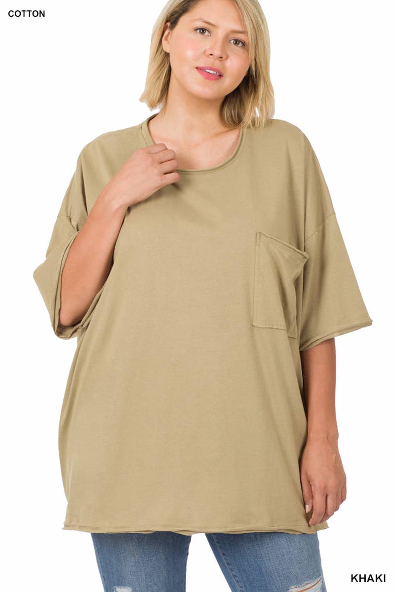42POPS - Wholesale Tunic - Women's - Tri Blend Oversized Raw Edge Boyfriend Tee19