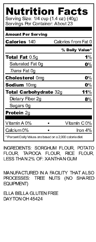 Ella Bella by Rosebud's Real Food - Wholesale Gluten-Free Flour - All Purpose Flour Blend Gluten, Soy, & Dairy Free7