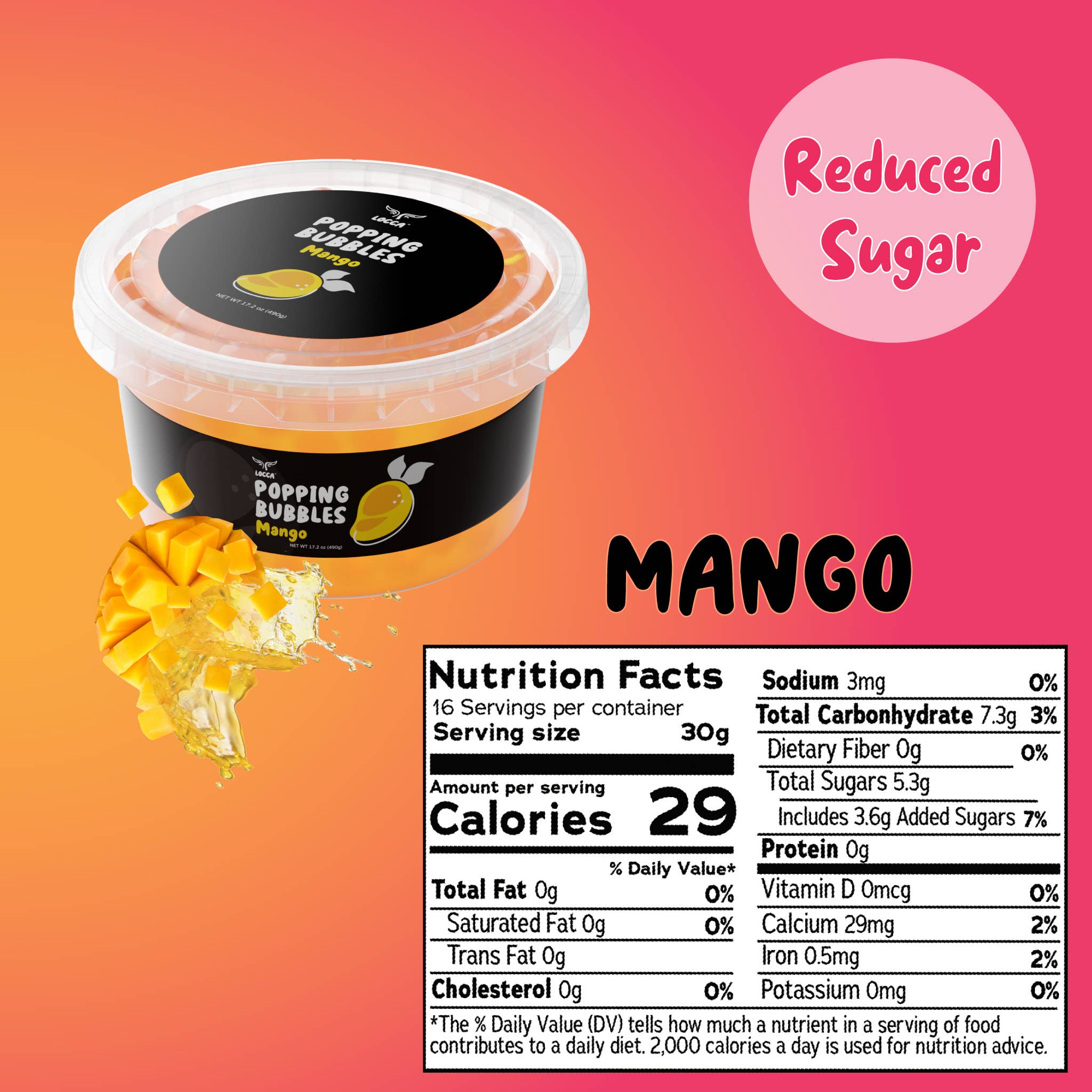 Locca - Wholesale DIY Drink Kit - Locca Popping Boba Pearls with Real Fruit Juice 17oz5