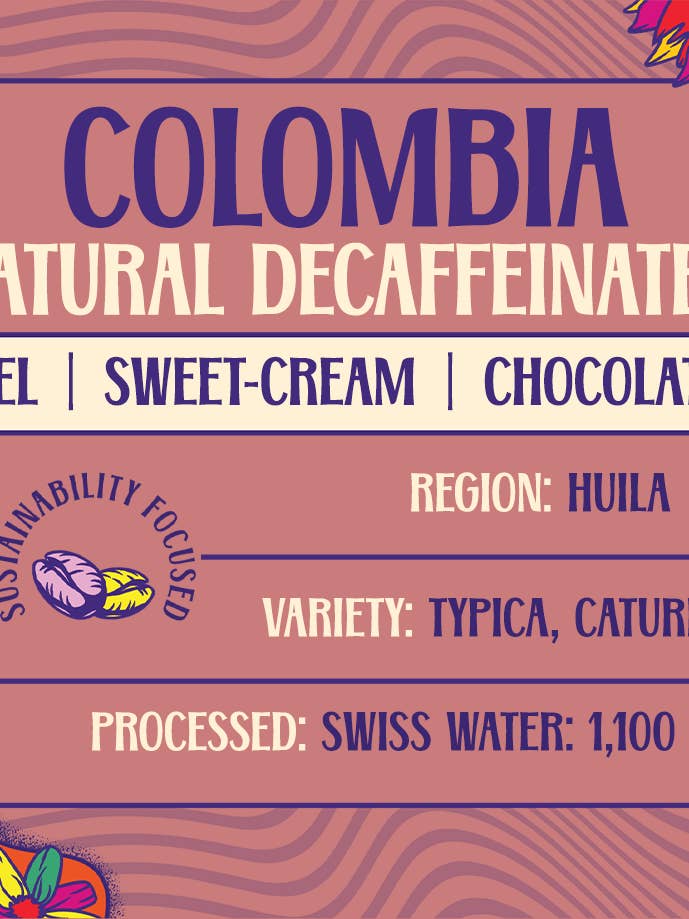 Enkelt oprindelse | Colombiansk koffeinfri for engroshandel hos Heady Cup Coffee Roasters