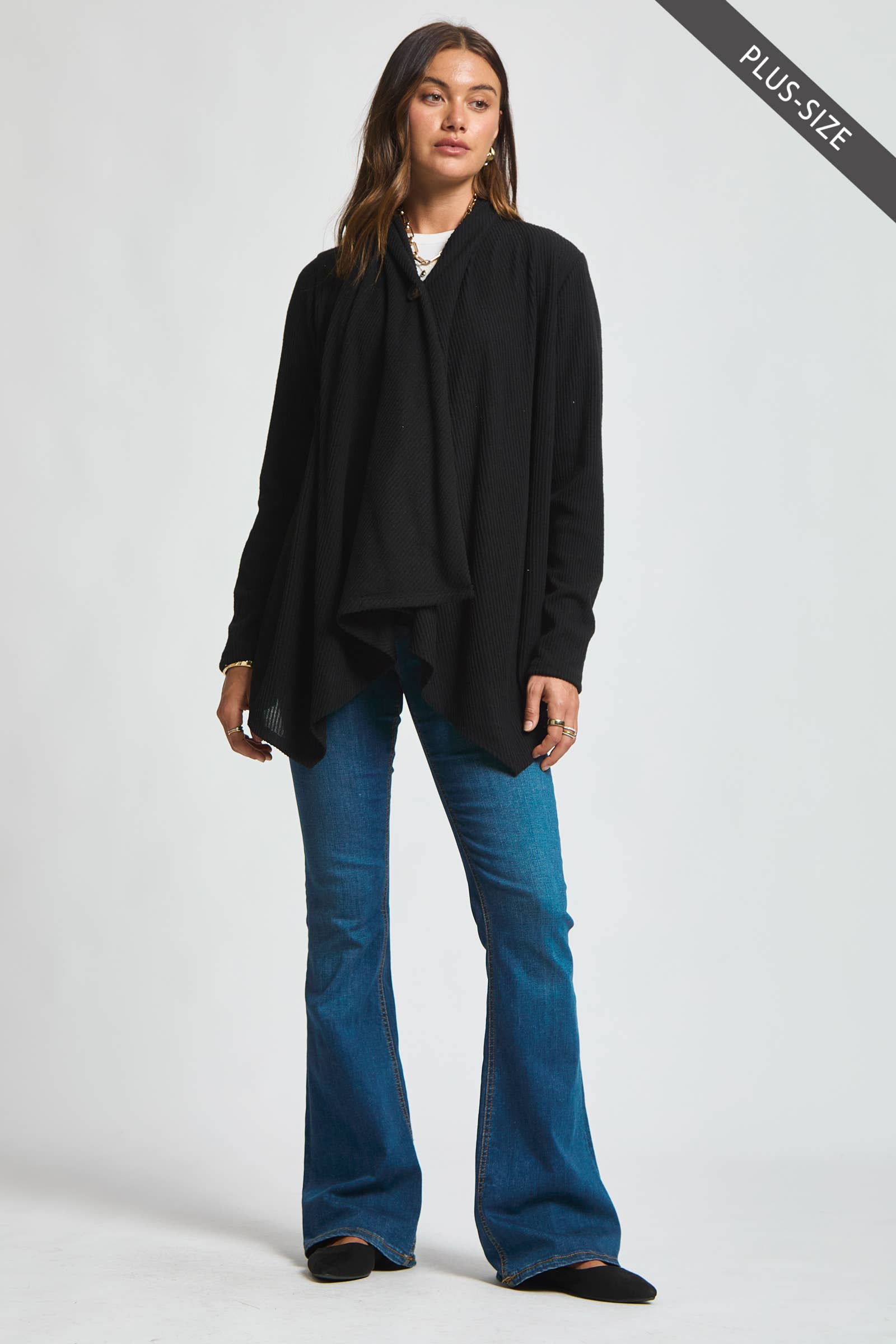 Dear Scarlett - Wholesale Tunic - Women's - PLUS SIZE Wrap Top w/ Button Front14