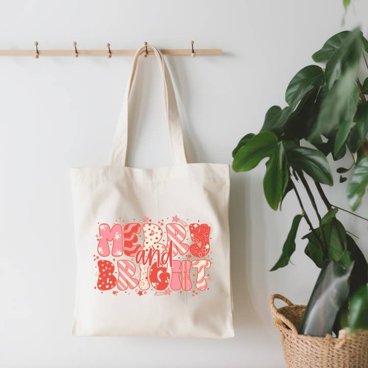 EnchantingSunshine - Wholesale Tote Bag - Unisex - Merry And Bright Canvas Tote Bag0