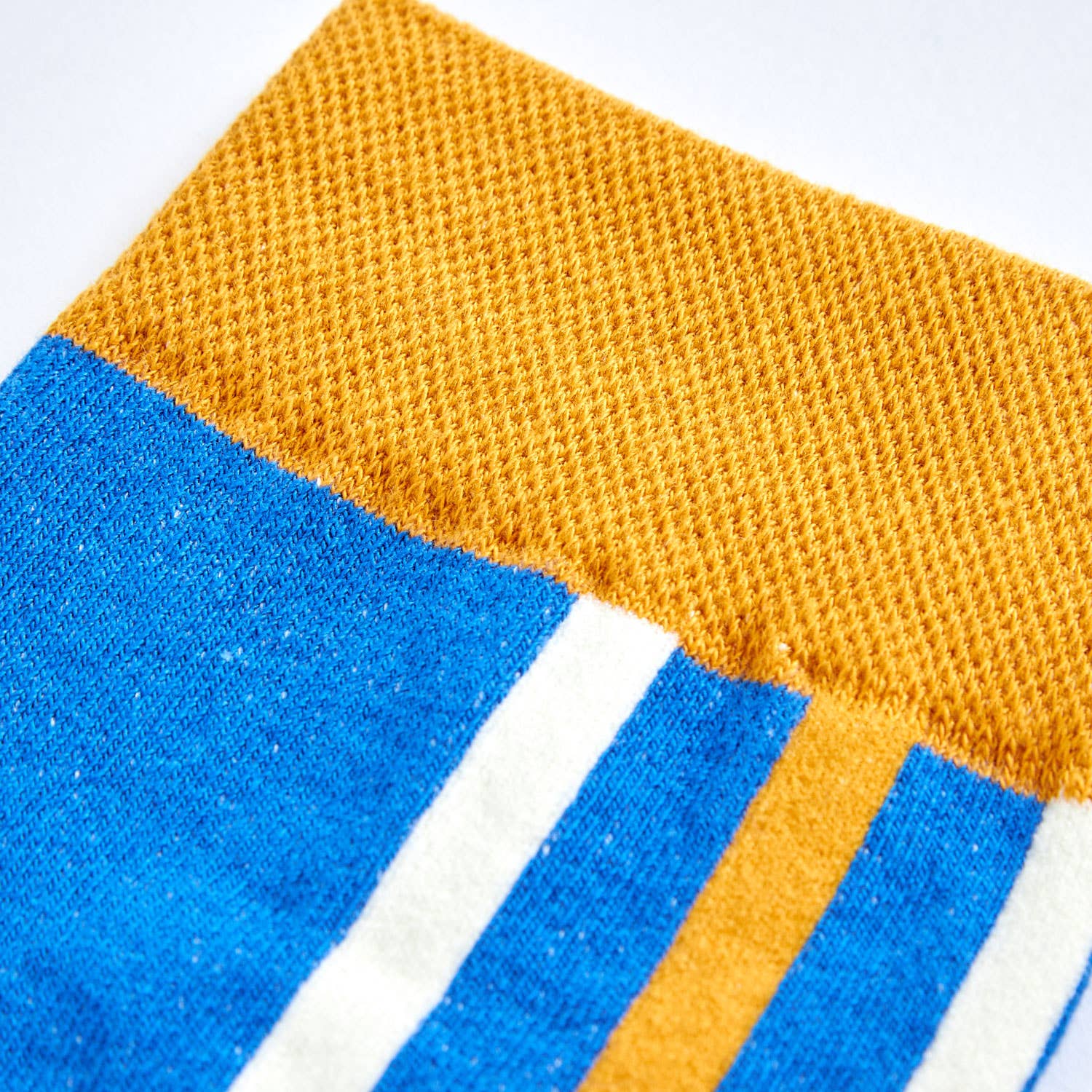 Ohana Sunshine - Wholesale Socks - Unisex - Stripe Trifecta Crew Socks |  Blue & Brown | Soft Combed Cotton 4