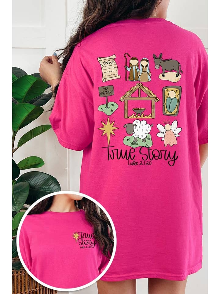 COLORBEAR - Wholesale T-Shirt (Graphic) - Unisex - TRUE STORY NATIVITY HEAVY COTTON TEE14