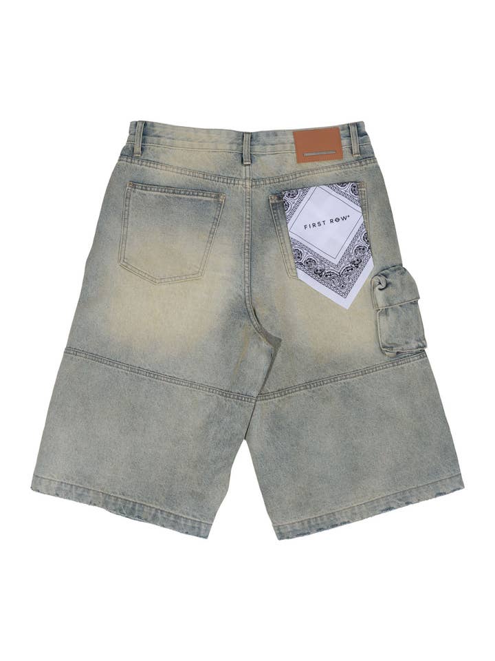 Light Stone Tint PATCHES MULTI CARGO JORTS for wholesale on Faire5