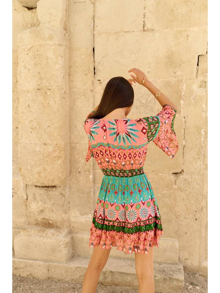 Piti Cuiti - Wholesale Dress - Women's - GOA PINK SHORT DRESS