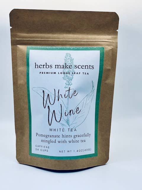 White Wine White Tea, Organic Loose Leaf for wholesale by Herbs Make Scents