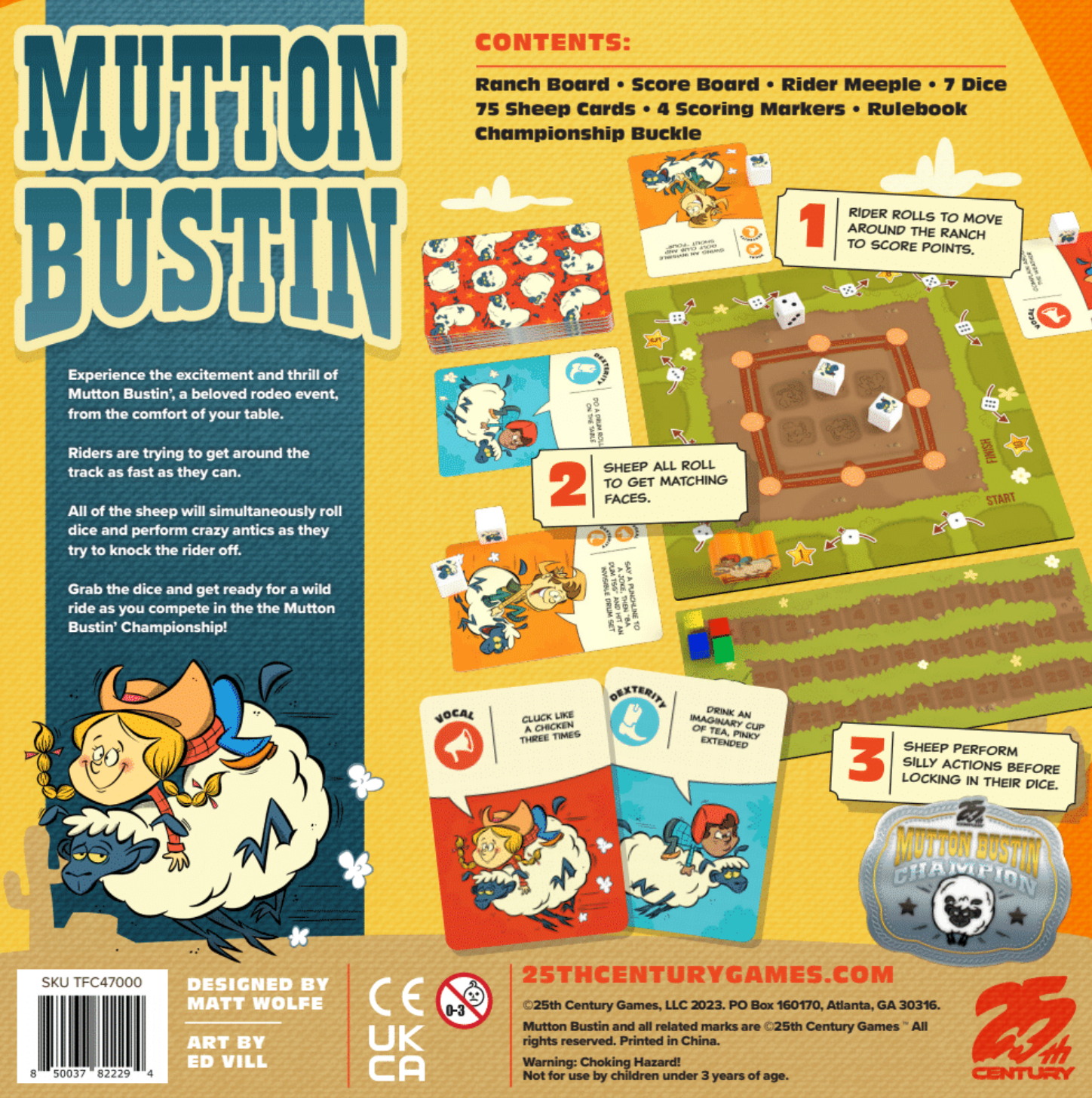 25th Century Games - Wholesale Board Game - Mutton Bustin1