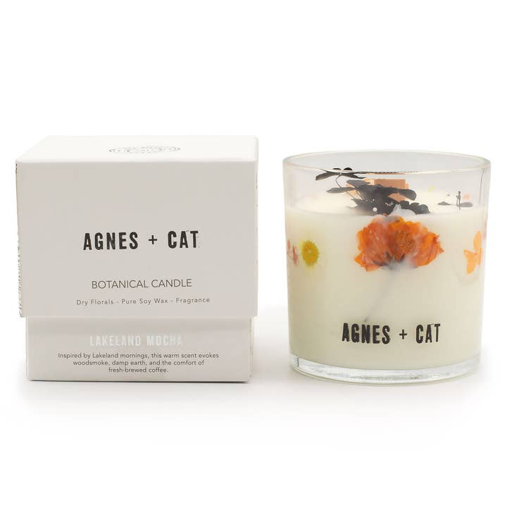 Botanical Soy Wax Candle - Lakeland Mocha for wholesale by Agnes + Cat