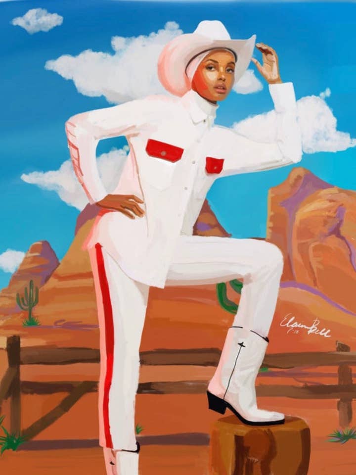 De print van 'American Woman' voor wholesale door Studio VVGG