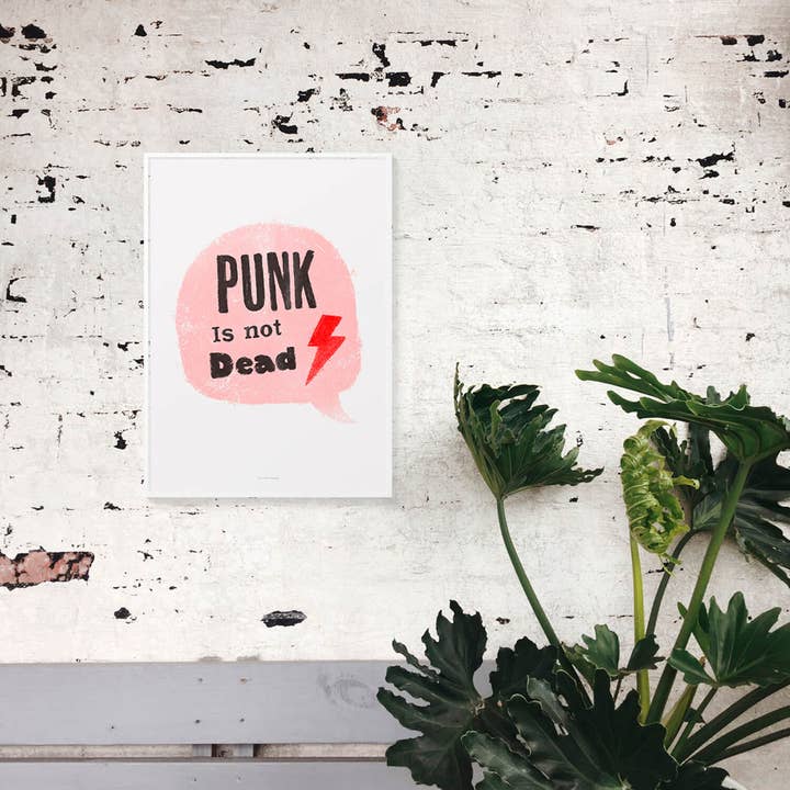 Just Cool Design - Wholesale Art Print - Punk Is Not Dead | A4–A3 Bold Quote Art Print4